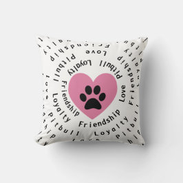 Lojaliteten för Pitbull kärlekvänskap virvlar runt Kudde