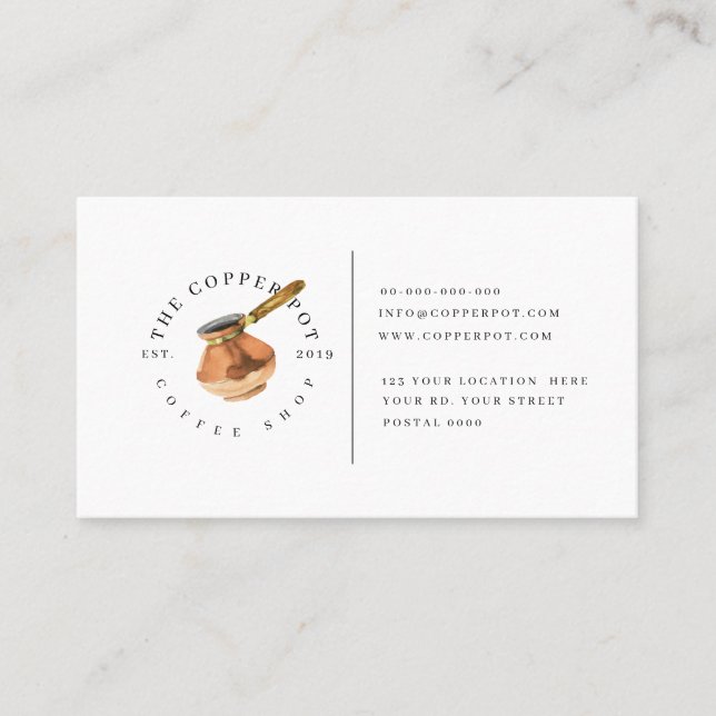 Lojalitetkort för coffee shopvisitkort visitkort (Framsida)