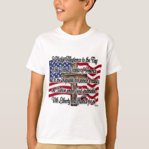 Lojalitetsed med USA:s flagga och kors T Shirt