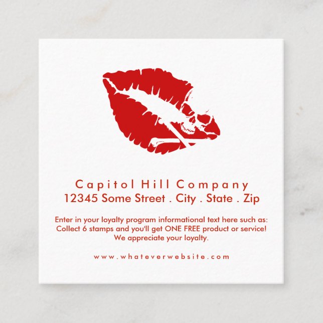 lojalitetshuvud kyss lojalitetskort (Framsida)