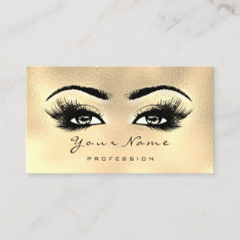 Lojalitetskort 10 Makeup Lash Extension Glass Guld