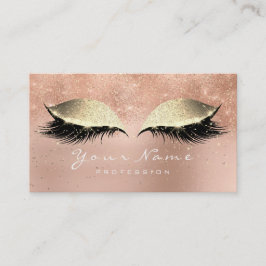 Lojalitetskort 10 Makeup Lash Rosa ros Guld Lux