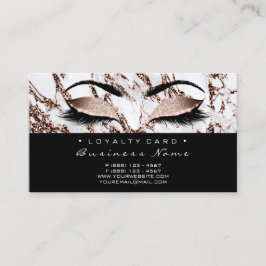 Lojalitetskort 6 Beauty Salon Lash Marble Copper V