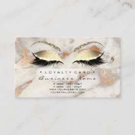 Lojalitetskort 6 Beauty Salon Lash Marble Coral Gr