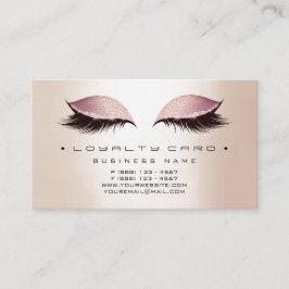 Lojalitetskort 6 Beauty Salon Makeup Ro Guld Ivory