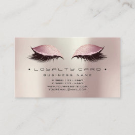 Lojalitetskort 6 Beauty Salon Makeup Ro Guld Pearl