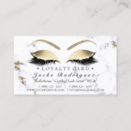 Lojalitetskort 6 Slår Salon Lash Marble Makeup
