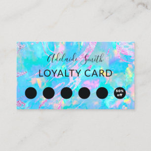 lojalitetskort aqua opal gemstone visitkort