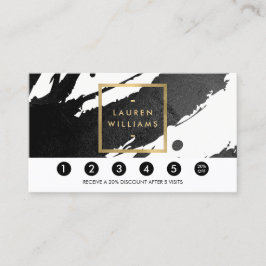Lojalitetskort för abstrakt Black Bläck