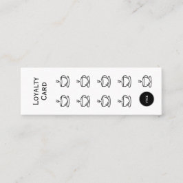 Lojalitetskort för kaffe Kopp, enkel budget