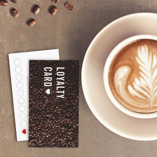 Lojalitetskort för kaffebönor för fotokaffebutiker