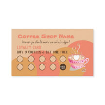 Lojalitetskort för kaffebutiker