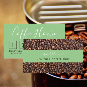 Lojalitetskort för kaffebutiker - kaffefågelremsor