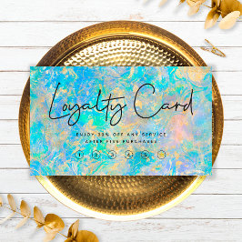 Lojalitetskort för Opal Stone elegant Visitkort