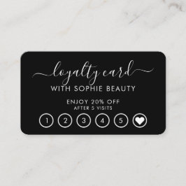 Lojalitetskort för svartvit försäljning, Monogram