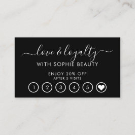 Lojalitetskort för svartvit försäljning, Monogram