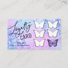 Lojalitetskort lavender Butterfly Visitkort