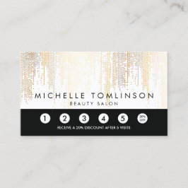 Lojalitetskort Luxe Faux Guld Confetti Rain Mönste