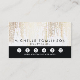 Lojalitetskort Luxe Faux Guld Confetti Rain Mönste