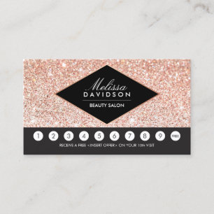 Lojalitetskort Ro Guld Glitter och Glamor Salon Lo