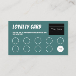 Lojalitetskort, roligt av Tecknad, grönt av profes Lojalitetskort