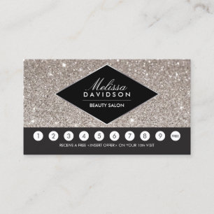 Lojalitetskort Silver Glitter och Glamor Salon