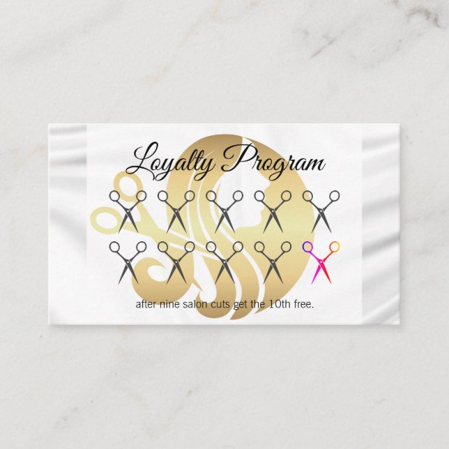 Lojalitetsprogram/Silke Drapery/Hair-Logotyp Lojalitetskort (Framsida)
