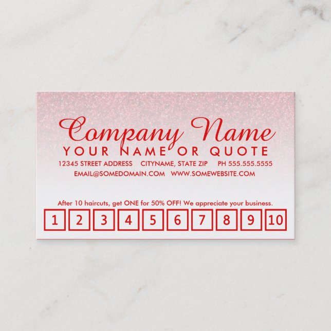 lojalitetsprogrammet emo glitter lojalitetskort (Framsida)