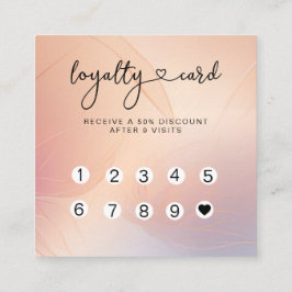 Lojalty 10 Nagel Lash Marble Fyrkantigt Visitkort