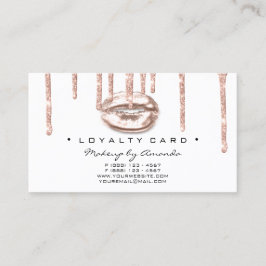 Lojalty Card 6 Beauty Salon Makeup Artist Kiss Lojalitetskort