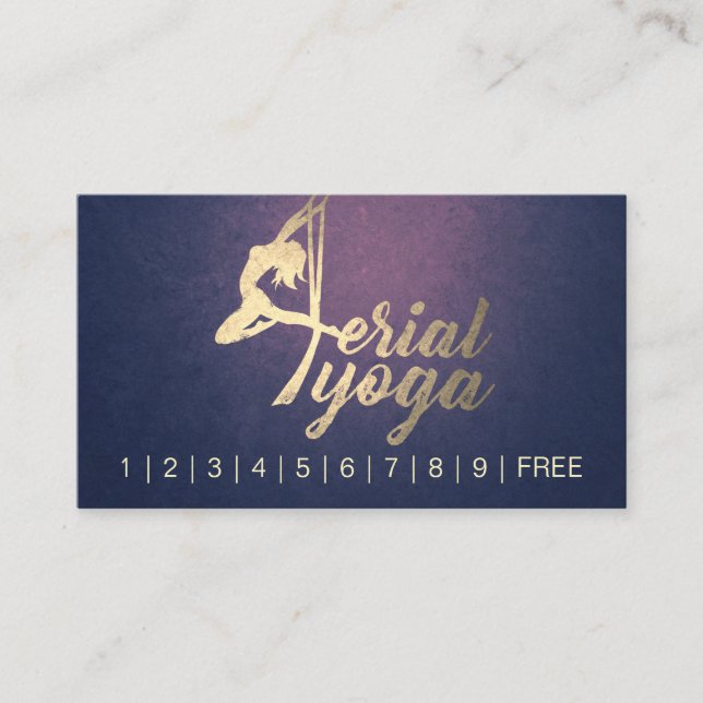 Lojalty för Aerial YOGA Meditation Instructor Slår Lojalitetskort (Framsida)