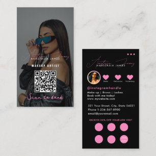 Lojalty för affärsrutnätsrabatt för influencer QR- Visitkort