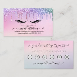 Lojalty för Glitter Holografiskt Eyelash-tillägg Visitkort