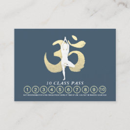 Lojalty för YOGA Pose OM Symbol Class Möte Tidsbeställning Kort