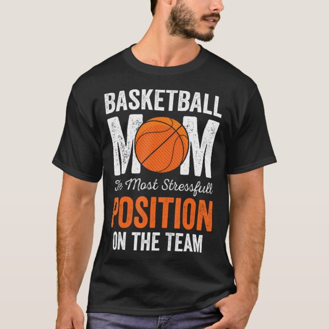 Löjd Basketball Parent Basketball Mamma T Shirt (Framsida)