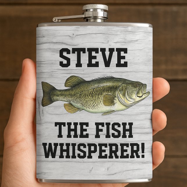 Löjda Namn-fiskenäten (Legend Largemouth Bass Spor Fickplunta (Fishing Flask Largemouth Bass Gifts for Bass Fisherman)
