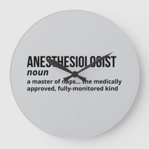 Löjlig anestesiolog Definition Clock Gift Stor Klocka