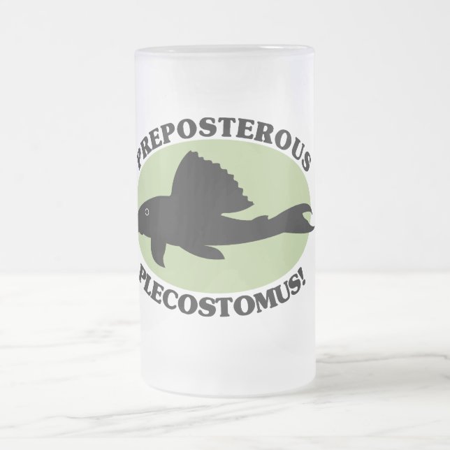 Löjliga Plecostomus Frostat Ölglas (Center)