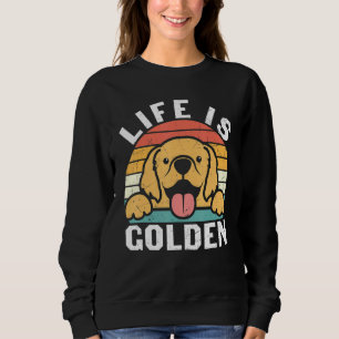 Löjligt Golden Retriever Shirt Life är Golden Vint T