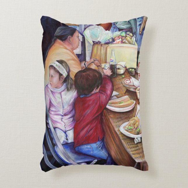 Löjligt Picnic, Mexiko Prydnadskudde (Framsidan(Vertikal))