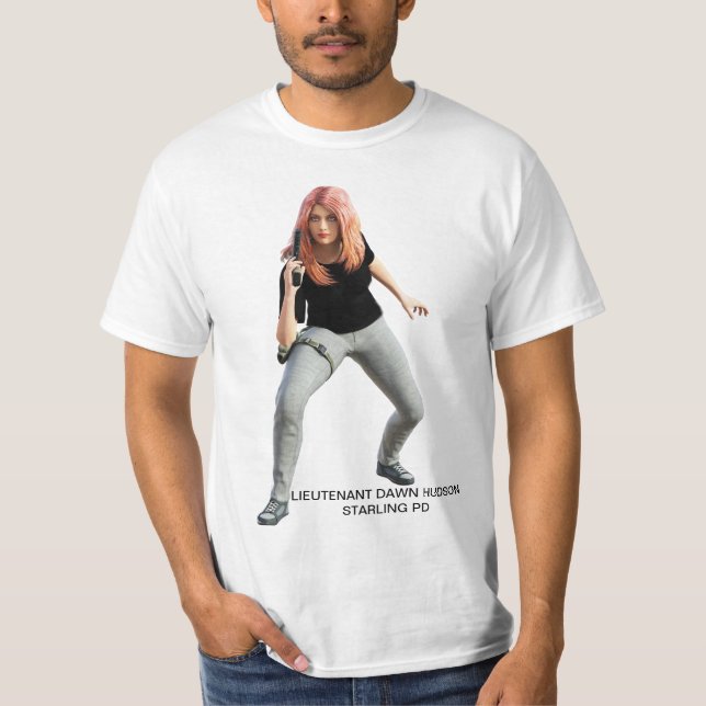 Löjtnant Dawn Hudson ny T Shirt (Framsida)