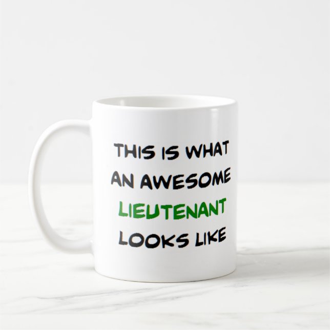 löjtnant, fantastisk kaffemugg (Vänster)