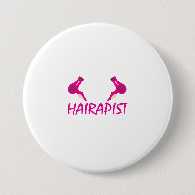 Löjtnant Hairdresser Hairstylist gav Hairapist Knapp (Framsida)
