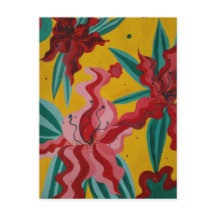 lök, blommor, abstraktion, abstraktionism,