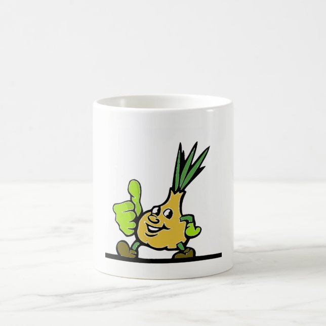 Lök Med Tummen Upp Kaffemugg (Center)
