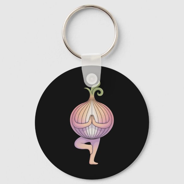 Lök Yoga  Nyckelring (Framsida)