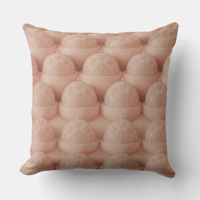 Loka blomsterformad 3D-batikmotiv Kudde (Framsida)