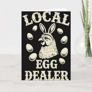 Lokal ägghandlare fjäderfäfarm påskdag bonde kort