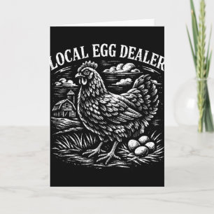 Lokal Ägghandlare Rolig Kycklinggård Vintage Påsk Kort