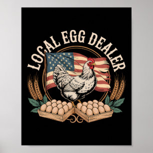 Lokal ägghandlarlista Påsk Rollig Kycklingfarm Poster